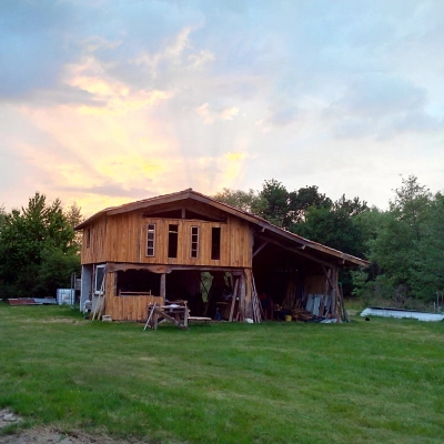 Auto-Construction de la Miellerie en Terre et Paille (40)