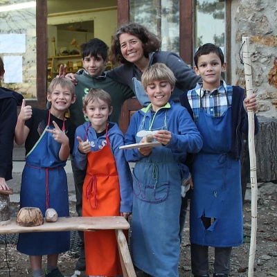 Stages de travail du bois pour enfants, en forêt cévenole (30)