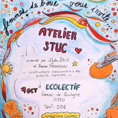 Atelier Stuc avec Femmes de Boue à Ecolectif (31) - 7 octobre 2024