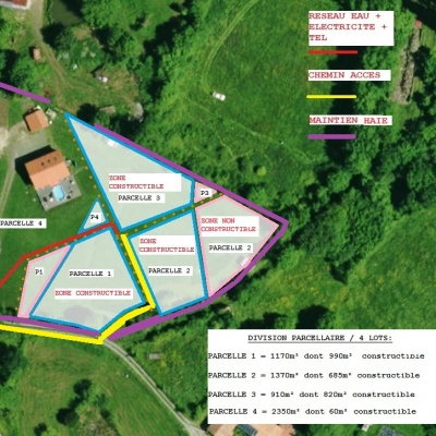 Partage un Terrain pour l'Implantation de 2 à 3 Maisons Bois. (79)