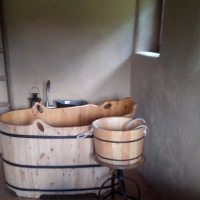 Baignoire baquet en bois