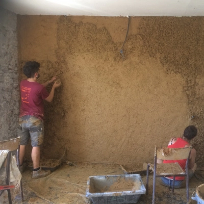 Chantier Participatif Enduit Terre / Paille (49)