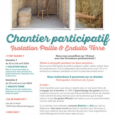 Chantier Participatif Isolation Paille et Enduits Terre (19)