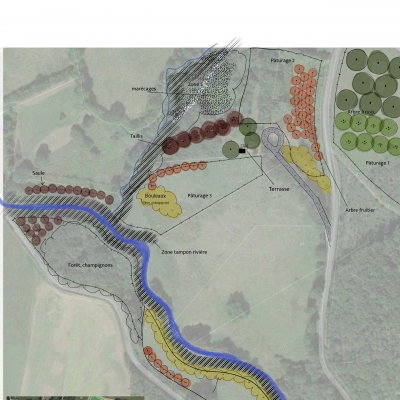 Partage Terrain avec Rivière, Champs et Forets (23)